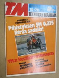 Tekniikan Maailma 1978 nr 10, Pelastus suojelusta, Kalamiehen kaverit, Vertaillaan veneitä kilottain, Kosmeettinen onni, Kesäisen velttoilun vasta-kohdat, ym.