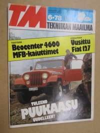 Tekniikan Maailma 1978 nr 6, Puu-kaasun idea kytee, Ykä kuolee puolestasi, Uudenlaista kirjoitusta, Helppokäyttöinen, Subaru Brat - Koko peto autoksi,   ym.