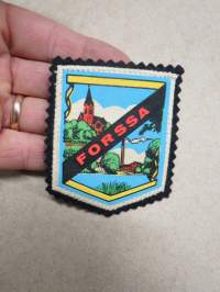 Forssa -kangasmerkki / matkailumerkki / hihamerkki / haalarimerkki