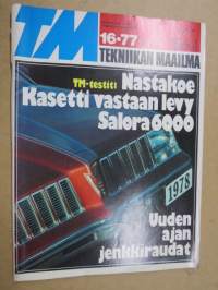 Tekniikan Maailma 1977 nr 16, Uuden ajan jenkkiraudat, Viikinki-vierailu Marsiin, Holkkinasta vai kiinteä?, Iloista apeutta, Insinöörien vuosi, Sukella, sorsa!, ym.