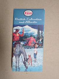 Esso British Columbia and Alberta -tiekartta / road map