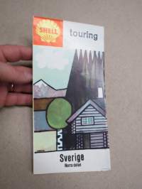 Shell Sverige 1964 Norra delen -tiekartta / road map