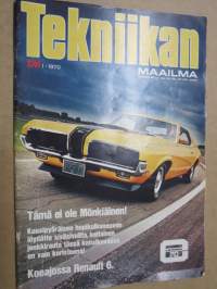 Tekniikan Maailma 1970 nr 1, Siinä mennä mönkii mönkiäinen, tätä sheriffiä ei tarvi pelätä, Olemme autoteollisuuden iskujoukko, SALT-tiedon miehet, ym.