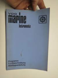 VDO Marine instruments Programm - Kurzbeschreiubung / Montageanleitung