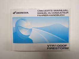 Honda VTR 1000 F Firestorm motorcycle - Owner´s manual / Manuel du conducteur / Fahrer-Handbuch