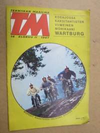 Tekniikan Maailma 1967 nr 14, Koeajossa kaksitahtisten vimeinen mohikaani Wartburg, Metallien hitsaaminen räjäyttämällä, varokaa vuotavia paristoja, ym.