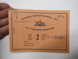 Sveriges Järnvägar - Swedish Railways / Hälsingborg F - Helsingborg Gränsen / Suomen matkatoimisto Oy -railway ticket / matkalippu 2.7.1960