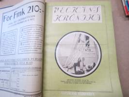 Veckans Krönika - Illustrerad Veckoskrift 1922 -inbunden årgång / sidottu vuosikerta / annual volume