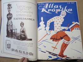 Allas Krönika - Illustrerad Veckoskrift 1929 -inbunden årgång / sidottu vuosikerta / annual volume