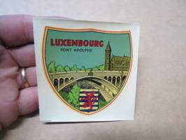 Luxembourg - Pont Adolphe -decal / vesisiirtokuva 1960-luvulta