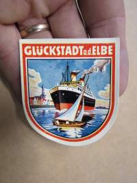Glückstadt a.d. Elbe (Germany - Saksa) -decal / vesisiirtokuva 1960-luvulta