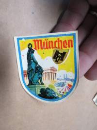 München (Germany - Saksa) -decal / vesisiirtokuva 1960-luvulta