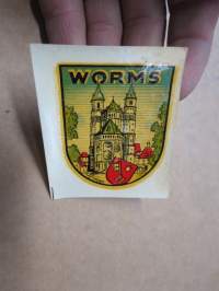 Worms (Germany - Saksa) -decal / vesisiirtokuva 1960-luvulta