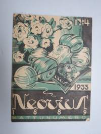 Neovius 1933 nr 4 - Suomen Kone- ja Kankaankutojien sekä Langankäyttäjien äänenkannattaja, koneasiaa, muotia, käsitöitä ym