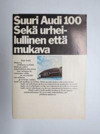 Audi 100 1969 -myyntiesite / sales brochure