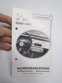 Schaub-Lorenz Autohalterung Touring T 50 Montageanleitung - Installation instructions - Montage Instructions -asennusohjeet