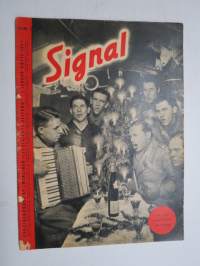Signal 1941 nr 1; Soldaten med kameraet, Ökse og Knippe over England, Vewd Kanalen, Tysk Julemarknad, Mercedes-Benz -german propaganda magazine in danish