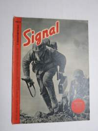 Signal 1942 nr 16; Seks-dages-slag paa Ishav, Frikorps Danmarks SS-Obersturmbannführer Christian Frederik von Schalburg i bild -german propaganda magazine in danish