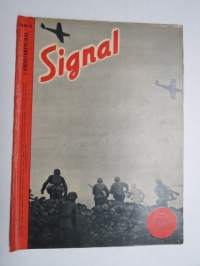 Signal 1942 nr 15; Storm paa Ostfronten, Wilhelmplats 8/9 - Reichsminister Dr. Josef Goebbels hovedkvarter, Kanoner -german propaganda magazine in danish