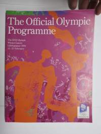 Lillehammer - The Official Olympic Programme - The XVII Olympic Winter Games 1994 -olympialaisten virallinen ohjelma, engalnninkielinen