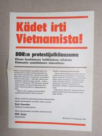 Kädet irti Vietnamista - Erich Honecker, Berliini, 19.2.1979 DDR:n solidaarisuuskomitea -painate