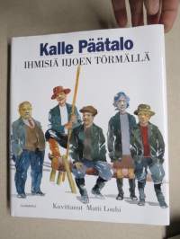 Ihmisiä Iijoen törmällä, kuvittanut Matti Luohi