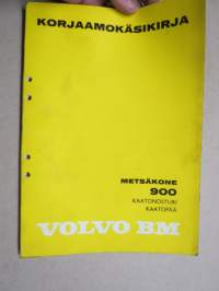 Volvo-BM Metsäkone 900 kaatonosturi, kaatopää korjaamokäsikirja