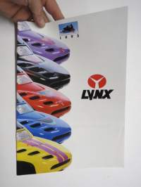 Lynx moottorikelkka 1995 -myyntiesite / snow scooter brochure