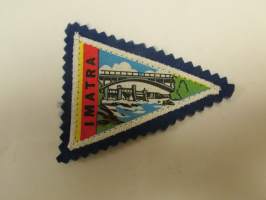 Imatra-kangasmerkki / matkailumerkki / hihamerkki / badge -pohjaväri sininen