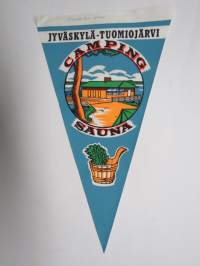 Jyväskylä - Tuomiojärvi Camping / Sauna -matkailuviiri / souvenier pennant