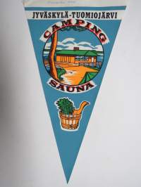 Jyväskylä - Tuomiojärvi Camping / Sauna -matkailuviiri / souvenier pennant