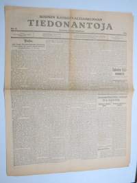 Suomen Kansanvaltuuskunnan Tiedonantoja nr 18, ilmestynyt 21.2.1918 -vallankumouslehti / revolution newspaper