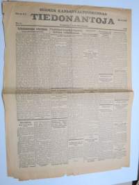 Suomen Kansanvaltuuskunnan Tiedonantoja nr 6, ilmestynyt 7.2.1918 -vallankumouslehti / revolution newspaper