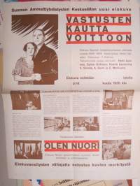 Vastusten kautta voittoon - SAK - Elokuva Suomen työtätekevän luokan elämästä vuosilta 1930-34 -elokuvajuliste / movie poster