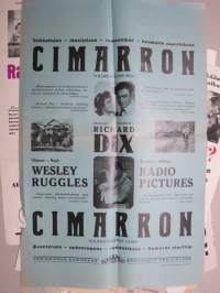 Cimarron - Villihevosten maa / Vildhästarnas land, Richard Dix, ohjaus Wesley Ruggles -elokuvajuliste / movie poster
