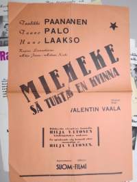 Mieheke - Så tuktas en kvinna, Tuulikki Paananen, Tauno Palo, Uuno Laakso, Regina Linnanheimo, ohjaus Valentin Vaala -elokuvajuliste / movie poster