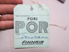 Aero Oy Finnair - Pori - POR - Baggage Strap Tag -lentoyhtiön matkalaukkumerkki
