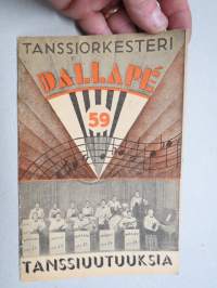 Dallapé Tanssiorkesteri - Valikoima lauluja tanssiuutuuksiin vihko nr 59