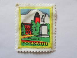 Joensuu -kangasmerkki / matkailumerkki / hihamerkki / badge -pohjaväri valkoinen