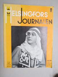 Helsingfors Journalen 1937 nr 8, Lars Egge, Quo vadis - Sovjet?, Herman Bng, Maria Åkerblom - hunduppföderskan - profetissan sysslar med sina djur och fosterbarn