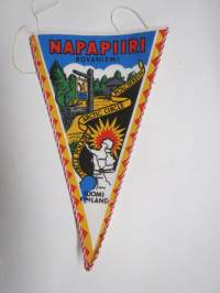 Lappi - Rovaniemi - Napapiiri - Polcirkeln - The Arctic Circle - Cercle Polaire -matkailuviiri / souvenier pennant