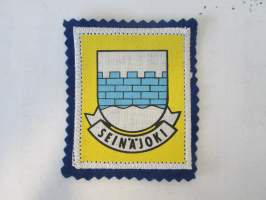 Seinäjoki -kangasmerkki / matkailumerkki / hihamerkki / badge -pohjaväri sininen