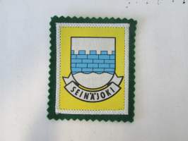 Seinäjoki -kangasmerkki / matkailumerkki / hihamerkki / badge -pohjaväri vihreä