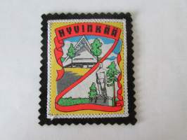 Hyvinkää -kangasmerkki / matkailumerkki / hihamerkki / badge -pohjaväri musta