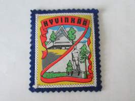 Hyvinkää -kangasmerkki / matkailumerkki / hihamerkki / badge -pohjaväri sininen