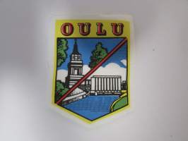 Oulu -kangasmerkki / matkailumerkki / hihamerkki / badge -pohjaväri valkoinen