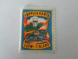 Lappeenranta - Suomi -Finland -kangasmerkki / matkailumerkki / hihamerkki / badge -pohjaväri valkoinen