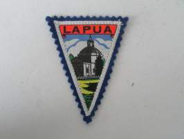 Lapua -kangasmerkki / matkailumerkki / hihamerkki / badge -pohjaväri sininen