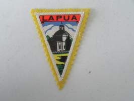 Lapua -kangasmerkki / matkailumerkki / hihamerkki / badge -pohjaväri keltainen