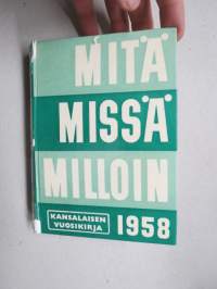 Mitä missä milloin 1958 MMM Kansalaisen vuosikirja - yearbook